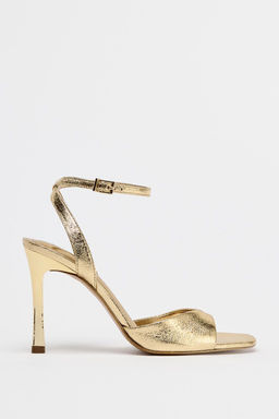 PATENT-FINISH HIGH-HEEL SANDALS - Zara фото 5