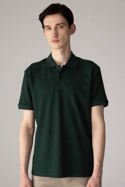 New Regular Fit K?sa Kollu Basic Duz Polo Tisort - Defacto фото 8