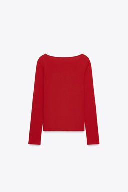 COTTON BOAT NECK T-SHIRT - Zara фото 7