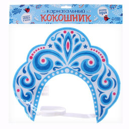 Кокошник карнавальный Зимняя королева, фетр