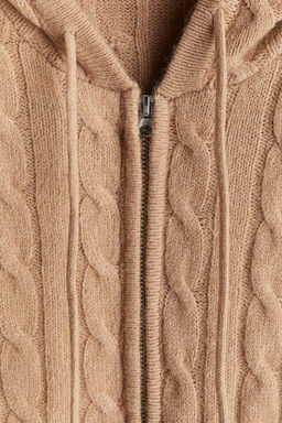 Chaqueta en punto trenzado con capucha - H&m фото 6