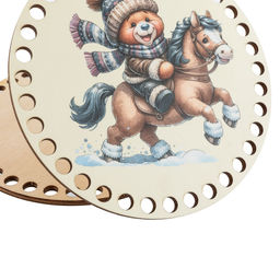 Заготовка для декорирования Love2art ДВ-02 Набор донышек для вязания Матовый фанера d 15 см х 0.4 см 2 шт 10 Лавандовая история  фото 15