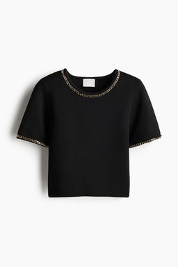 Top de punto con cadena decorativa - H&m фото 4