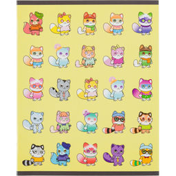 Цена за 2 шт. Тетрадь общая А5 48л NFT Котики желт ,клет,скреп, ВД-лак