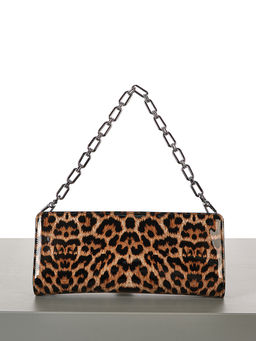 LACCOMA клатч Y2216-леопард лак натуральная кожа полиэстер фото 3