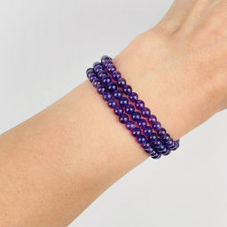 Бусины для украшений из Аметиста (90 бусин) 39 см