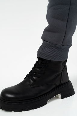 Брюки женские с начесом, графит - Solo mio фото 6