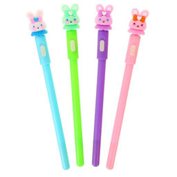 Цена за 12 шт. Ручка световая «Заинька», синие чернила, МИКС