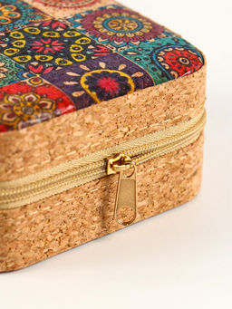 Шкатулка для украшений «Восточный ковёр», пробка, кожзам, 10×10×5 см