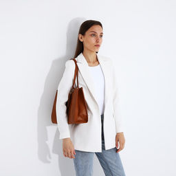 Сумка-тоут на молнии, цвет коричневый - Simaland фото 6