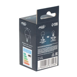 Цена за 5 шт. Лампа светодиодная Luazon Lighting, G45, 7 Вт, E14, 630 Лм, 4000 К, свечение нейтральное белое