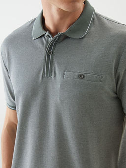 Polo Yaka Merserize G?r?n?ml? Erkek Ti??rt