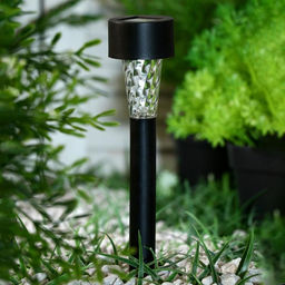 Цена за 2 шт. Садовый светильник «Трапеция», уличный, на солнечной батарее, 4.5×30×4.5 см, 1 LED, свечение белое