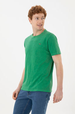 Мужская зеленая базовая футболка