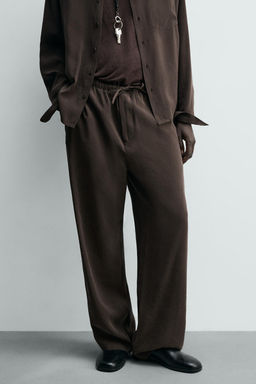 RELAXED FIT FLOWING TROUSERS - Zara фото 21