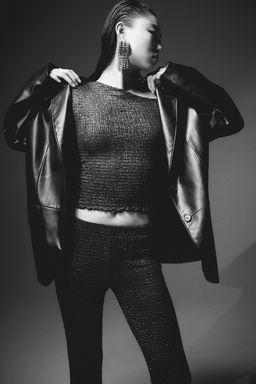 Top fruncido de un hombro - H&m фото 3