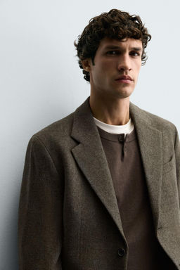 100% WOOL TEXTURED BLAZER - Zara фото 5