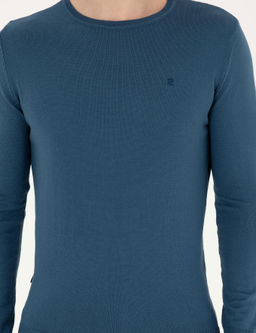 Kobalt Slim Fit Bisiklet Yaka Basic Triko Kazak - Pierre cardin фото 6
