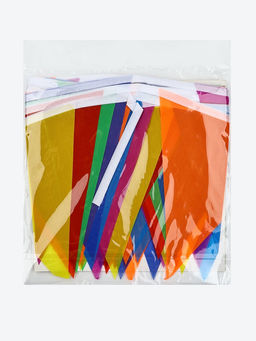 Гирлянда на ленте текстильная «Цветные флажки», 10 м