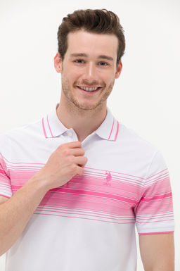 Мужская розовая футболка с воротником-поло - U.s. polo assn фото 4