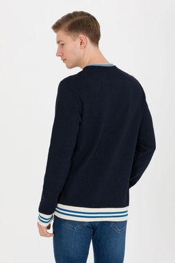 Мужская темно-синяя толстовка с круглым вырезом - U.s. polo assn фото 5