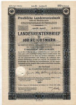 Облигация 4,5% 100 рейхсмарок 1939 года Германия