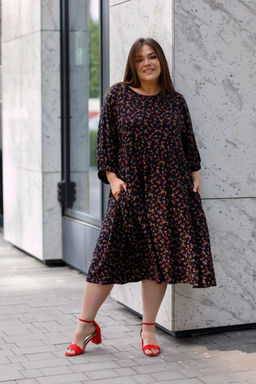 Платье Luxury Moda 1439 темно-синий