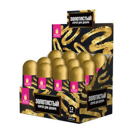 Спрей для декора ЗОЛОТИСТЫЙ, 250 мл, ЗОЛОТАЯ СКАЗКА