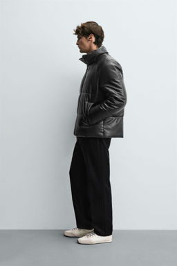 FAUX LEATHER PUFFER JACKET - Zara фото 4