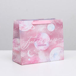 Цена за 2 шт. Пакет подарочный ламинированный, упаковка, Космос: Бесконечного счастья, ML 27?23?11.5 см