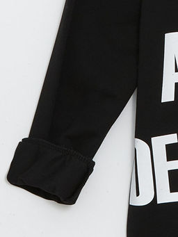 Bisiklet Yaka Bask?l? Erkek ?ocuk Sweatshirt - Waikiki фото 3