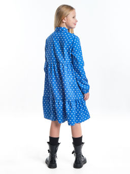 Платье подростковое в горох UD 7014 св.голубой горох - Mini maxi фото 26