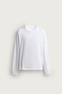 CAMISETA MANGA LARGA BOLSILLO / Blanco - Zara фото 7
