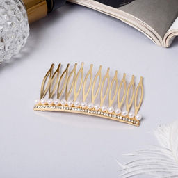 Цена за 2 шт. Гребень для волос QF «Либерти», роскошь, 6×4 см, золото