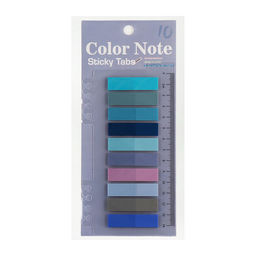 Блок-закладки с липким краем, 10 цветов по 20 штук, 12×45 мм, пастельные, пластиковые