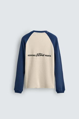 FORD  COLOUR BLOCK WAFFLE-KNIT T-SHIRT - Zara фото 8