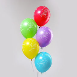 Воздушные шары латексные 12" «С Днём рождения», 50 шт., МИКС
