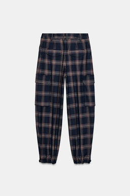 CHECKED CARGO BALLOON TROUSERS - Zara фото 6