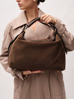 Замшевая сумка Andrea DBR 31374 кофе  фото 5