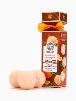 Цена за 2 шт. Бомбочки для ванны с ароматом мандарина, 3?40 г, URAL LAB