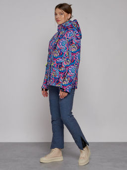 Горнолыжная куртка женская зимняя синего цвета 2302-2S - Mtforce фото 10