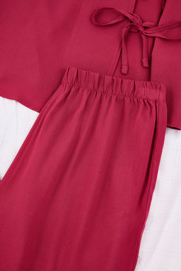 Ekru Duz Shally Dokuma Pijama Tak?m? THMSS26PT00029 - Trendyolmilla фото 15