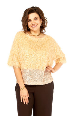 Блуза Olga Style Л436 персик