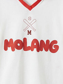 Polo Yaka Molang Bask?l? K?z ?ocuk Ti??rt