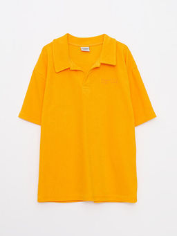 Polo Yaka Nak?? Detayl? K?sa Kollu Erkek ?ocuk Ti??rt