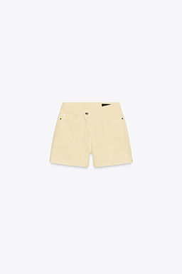 Z1975 HIGH-WAIST CROSSOVER WAIST DENIM SHORTS - Zara фото 11