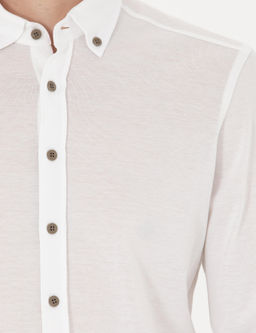Beyaz Slim Fit Uzun Kollu G_mlek