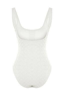 TRENDYOLMILLA Ekru Kare Yaka Dokulu Regular Mayo TBESS23MA00223 фото 9