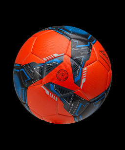 Мяч футбольный JOGEL Championship №5, оранжевый/синий/черный  фото 4