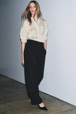 ZW COLLECTION BALLOON TROUSERS WITH BUTTONS - Zara фото 3